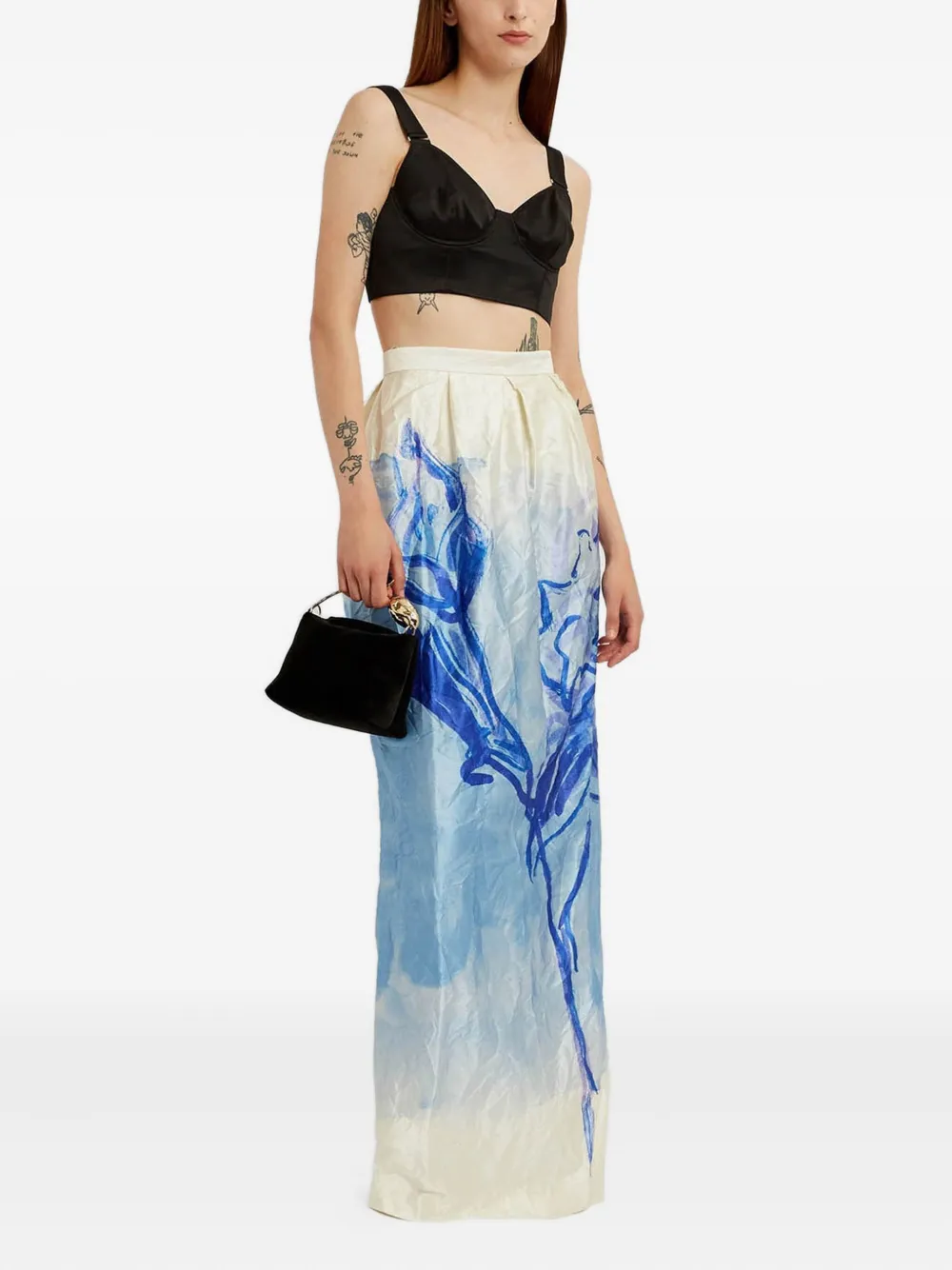 ERDEM Maxi-rok met bloemenprint - Wit