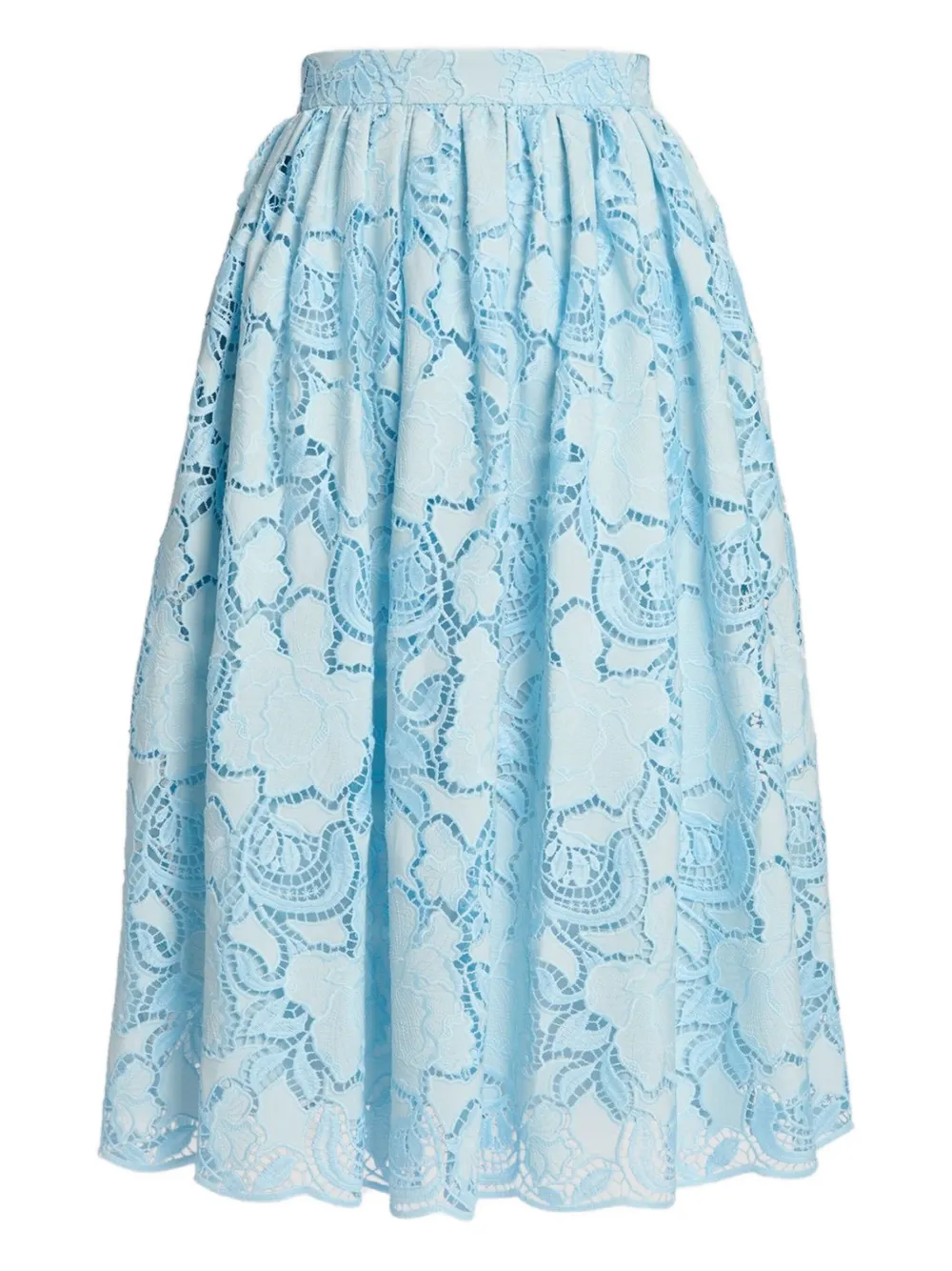 ERDEM Midi-rok met bloemenkant Blauw