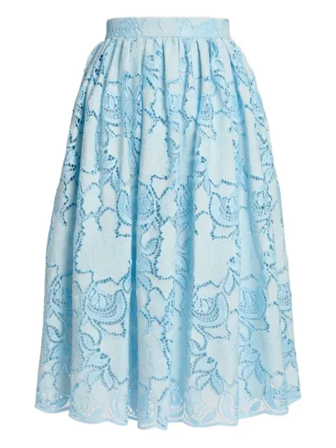 ERDEM Saia midi com renda floral