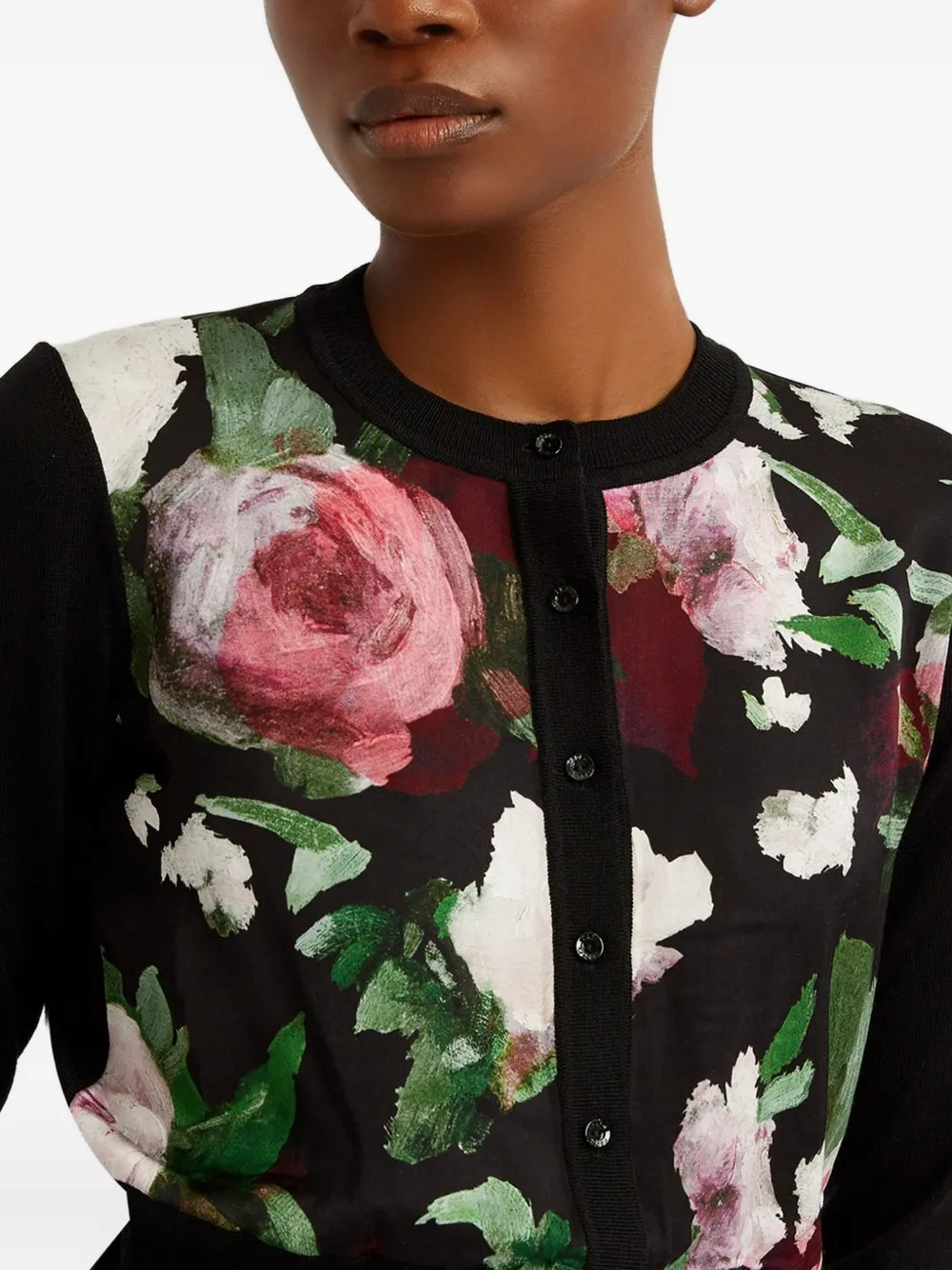 ERDEM Vest met bloemenprint Zwart