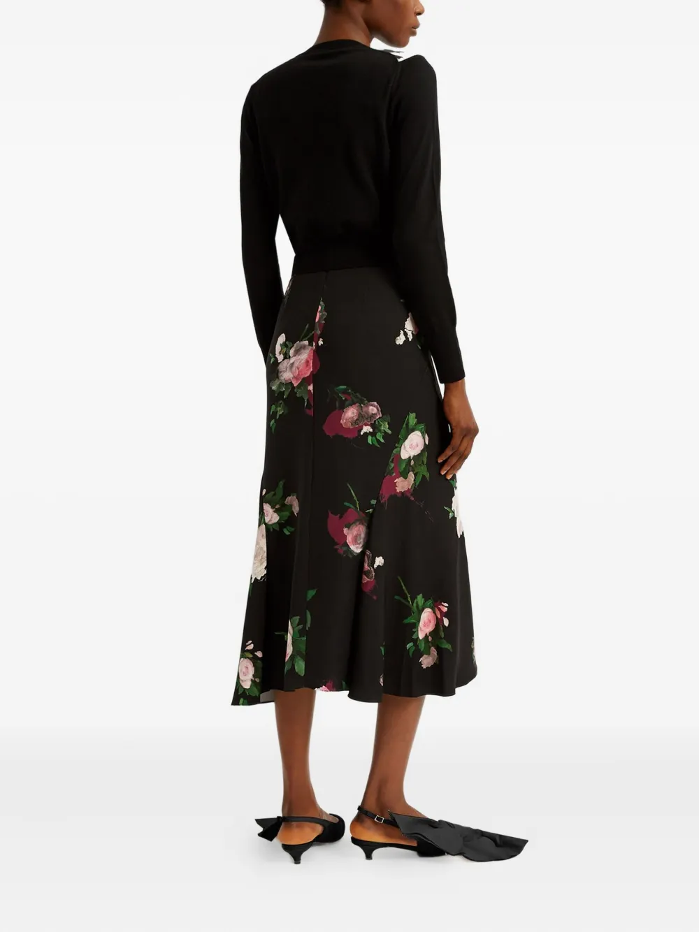 ERDEM Vest met bloemenprint Zwart