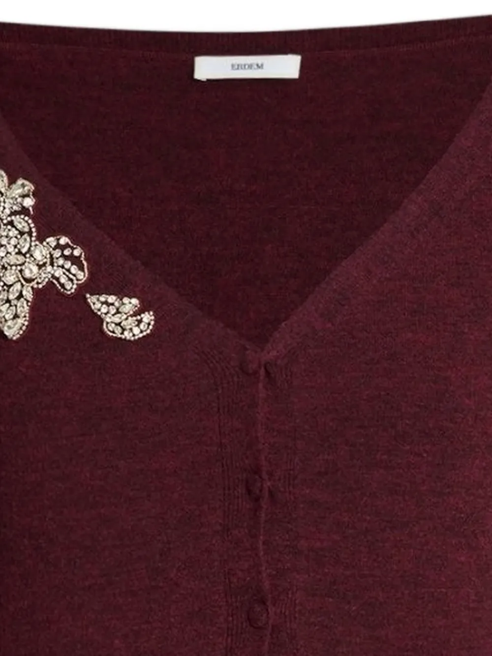 ERDEM cropped cardigan Rood
