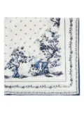 ERDEM floral-tree print scarf - White
