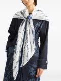 ERDEM floral-tree print scarf - White