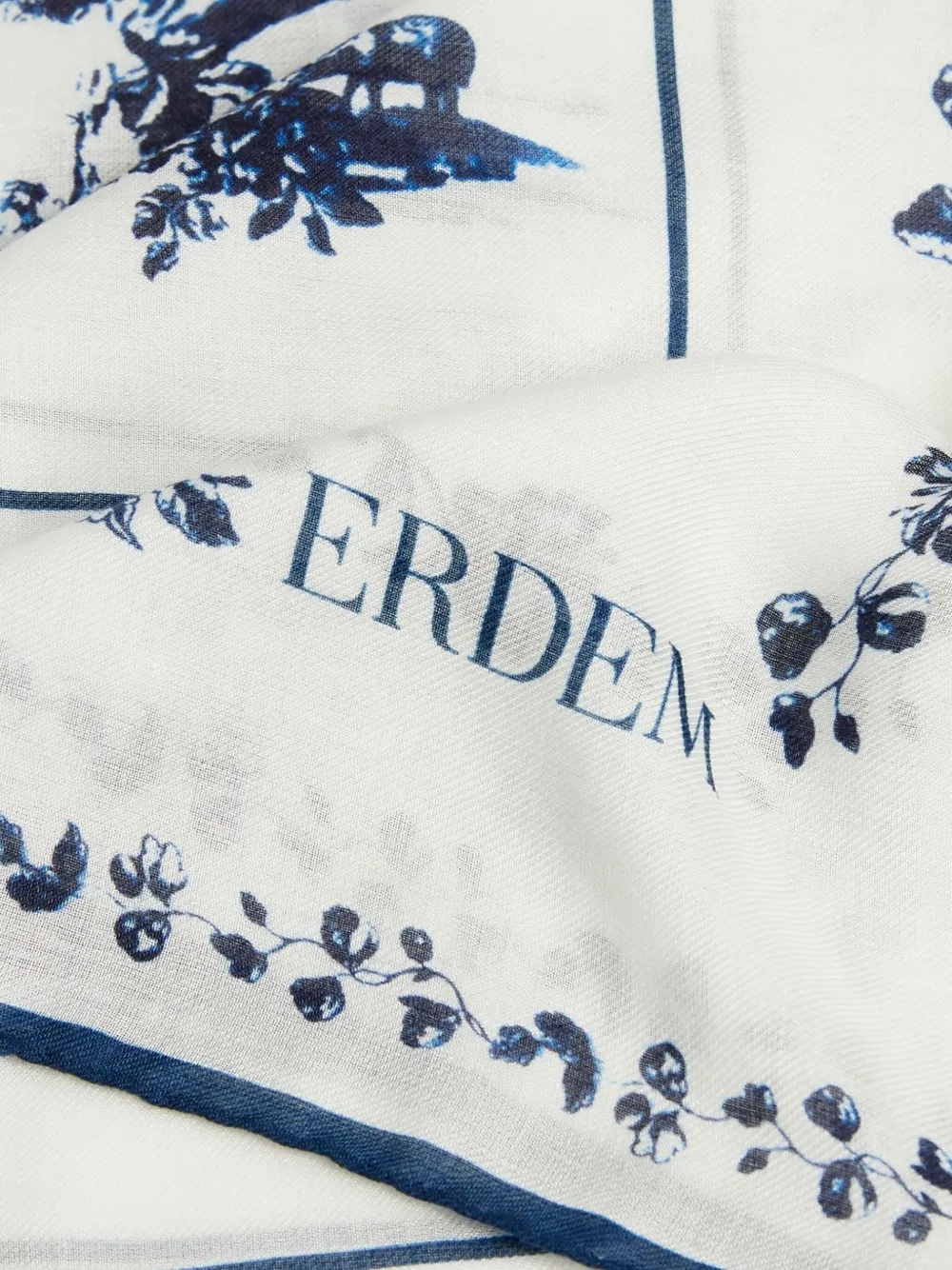 ERDEM Sjaal met bloemenprint Wit
