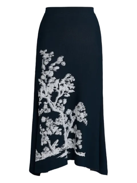 ERDEM tree-print midi skirt