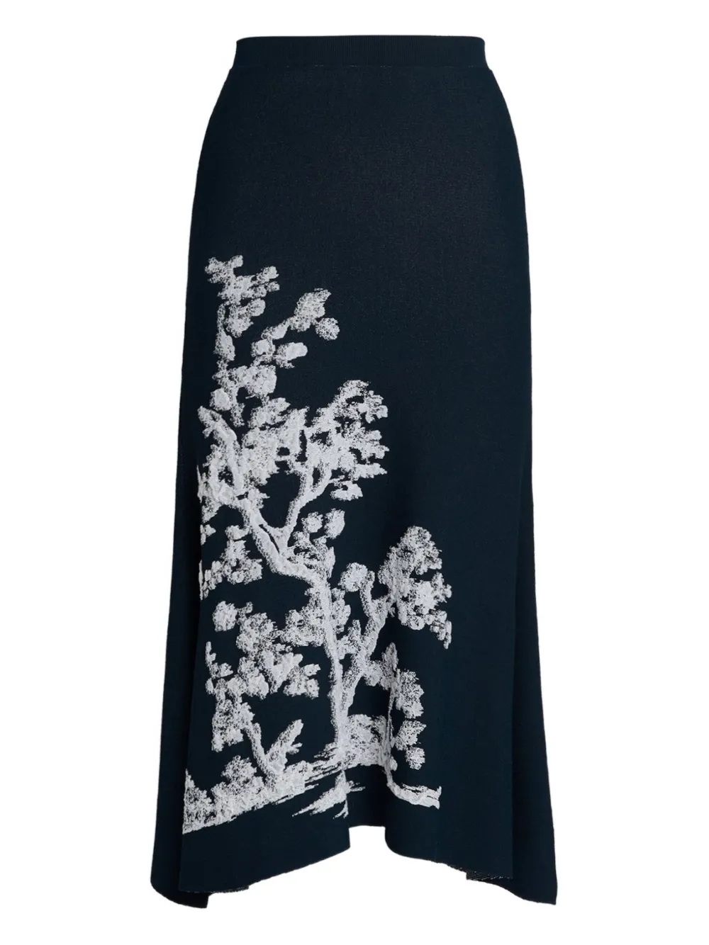ERDEM Midi-rok met boomprint Blauw