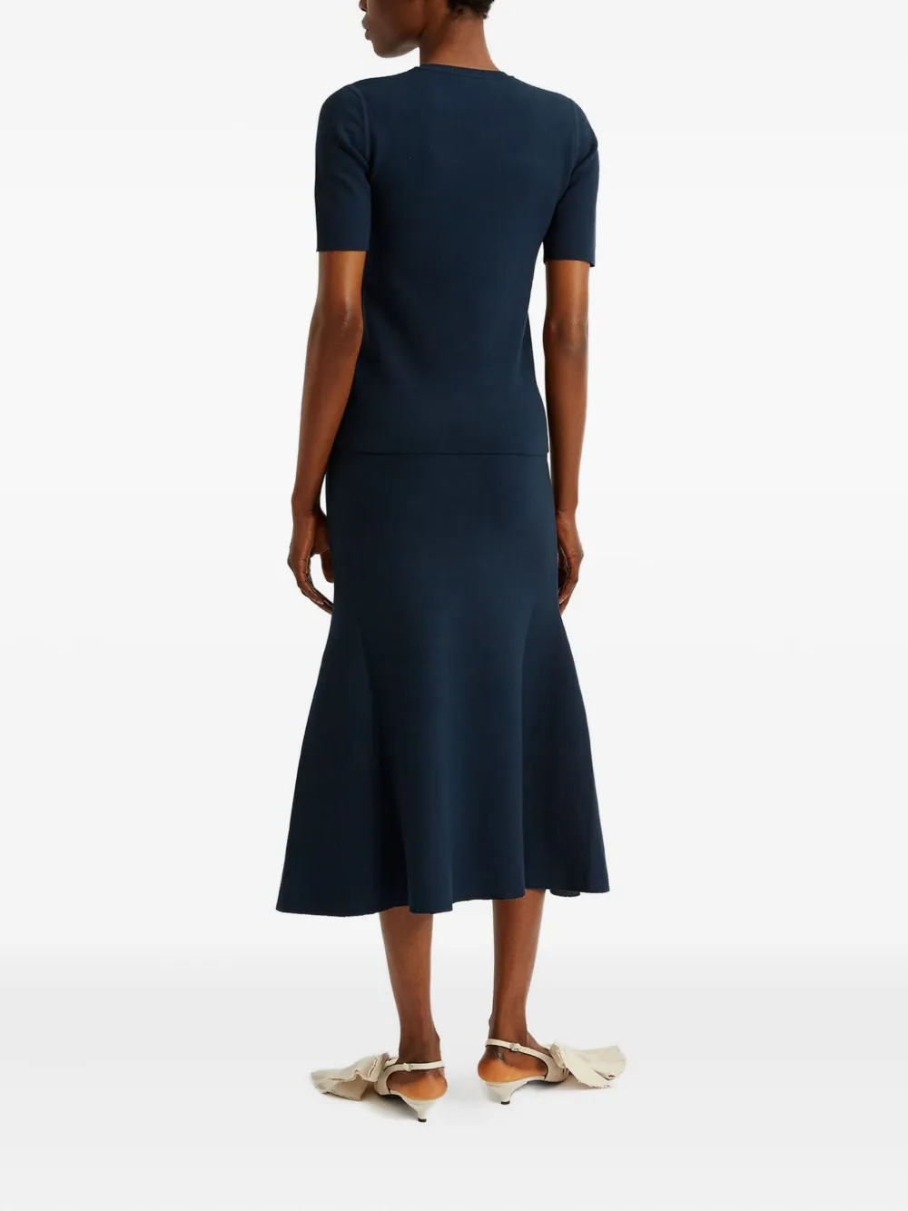 ERDEM Midi-rok met boomprint Blauw