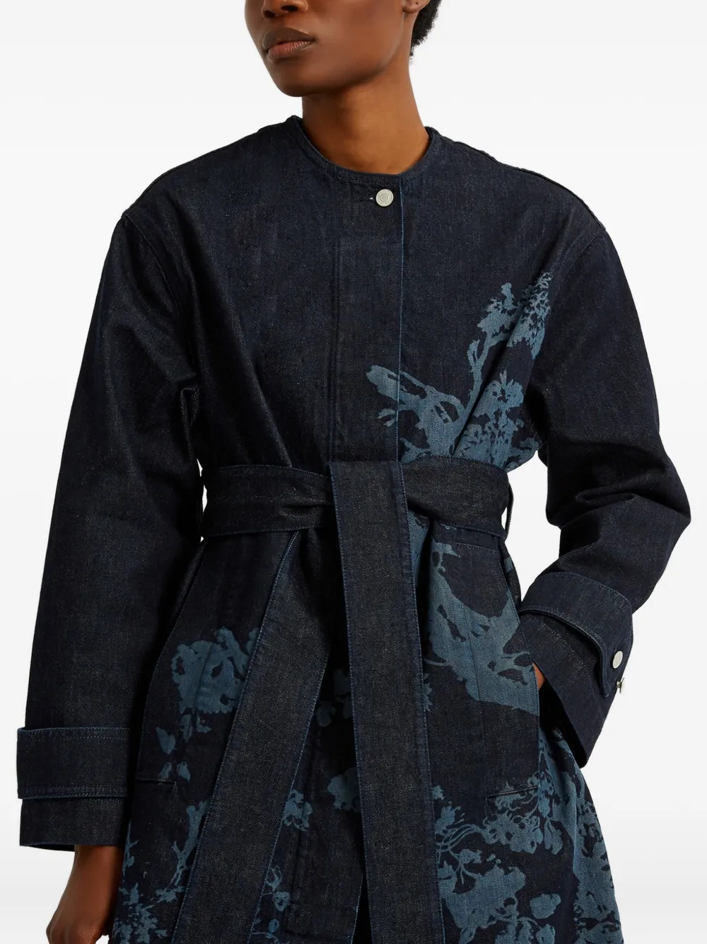 ERDEM Jas met bloemenprint Blauw