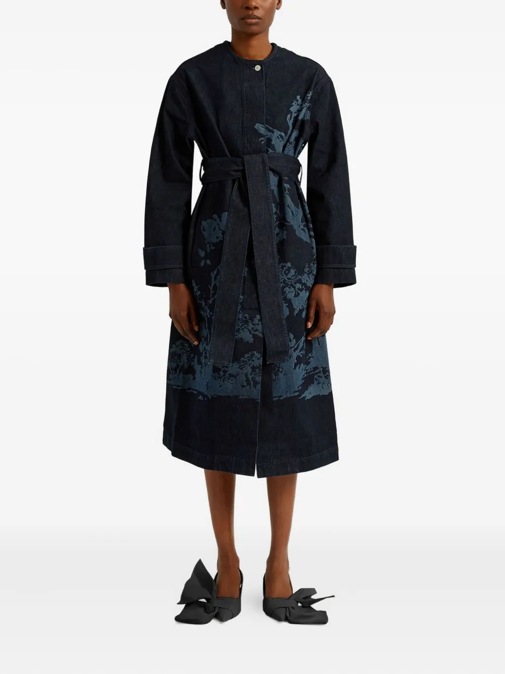 ERDEM Jas met bloemenprint Blauw