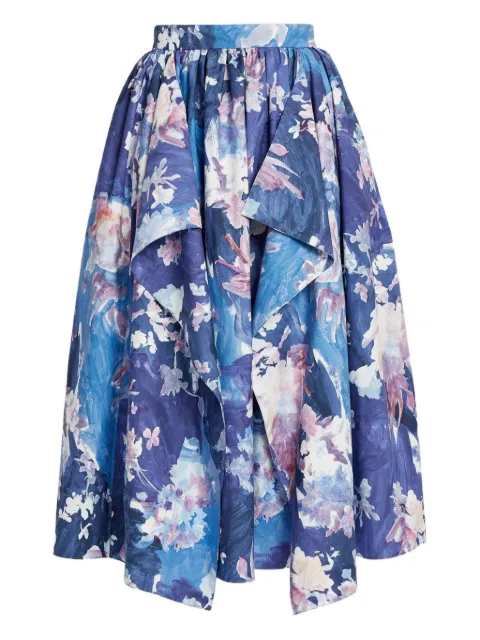 ERDEM floral-print midi skirt