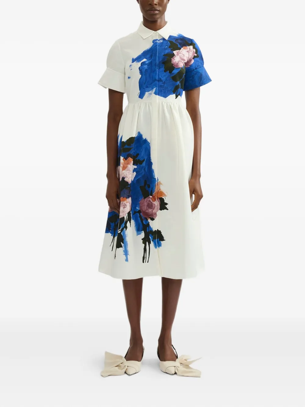 ERDEM Blousejurk met bloemenprint - Wit