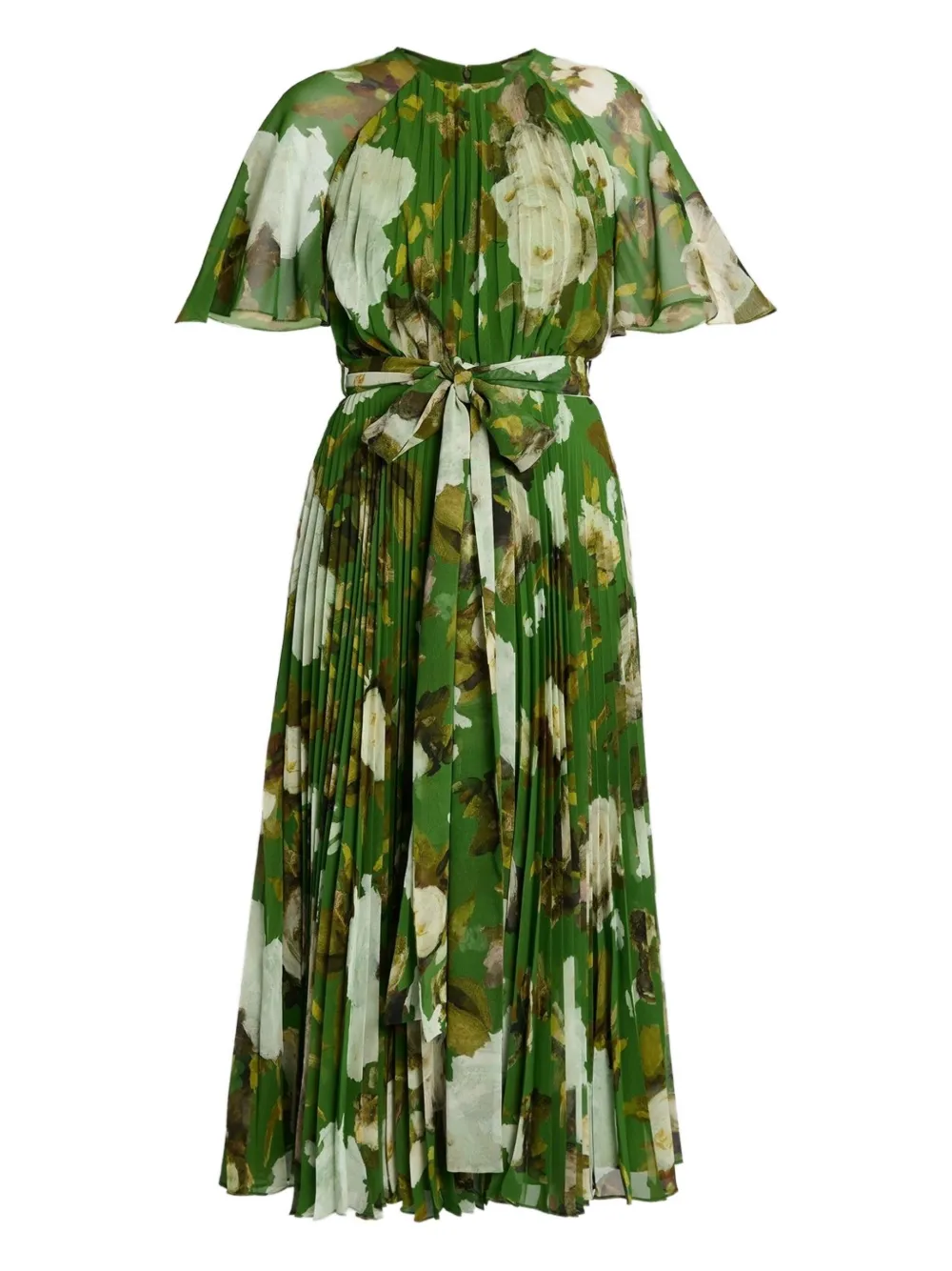 ERDEM Midi-jurk met bloemenprint Groen