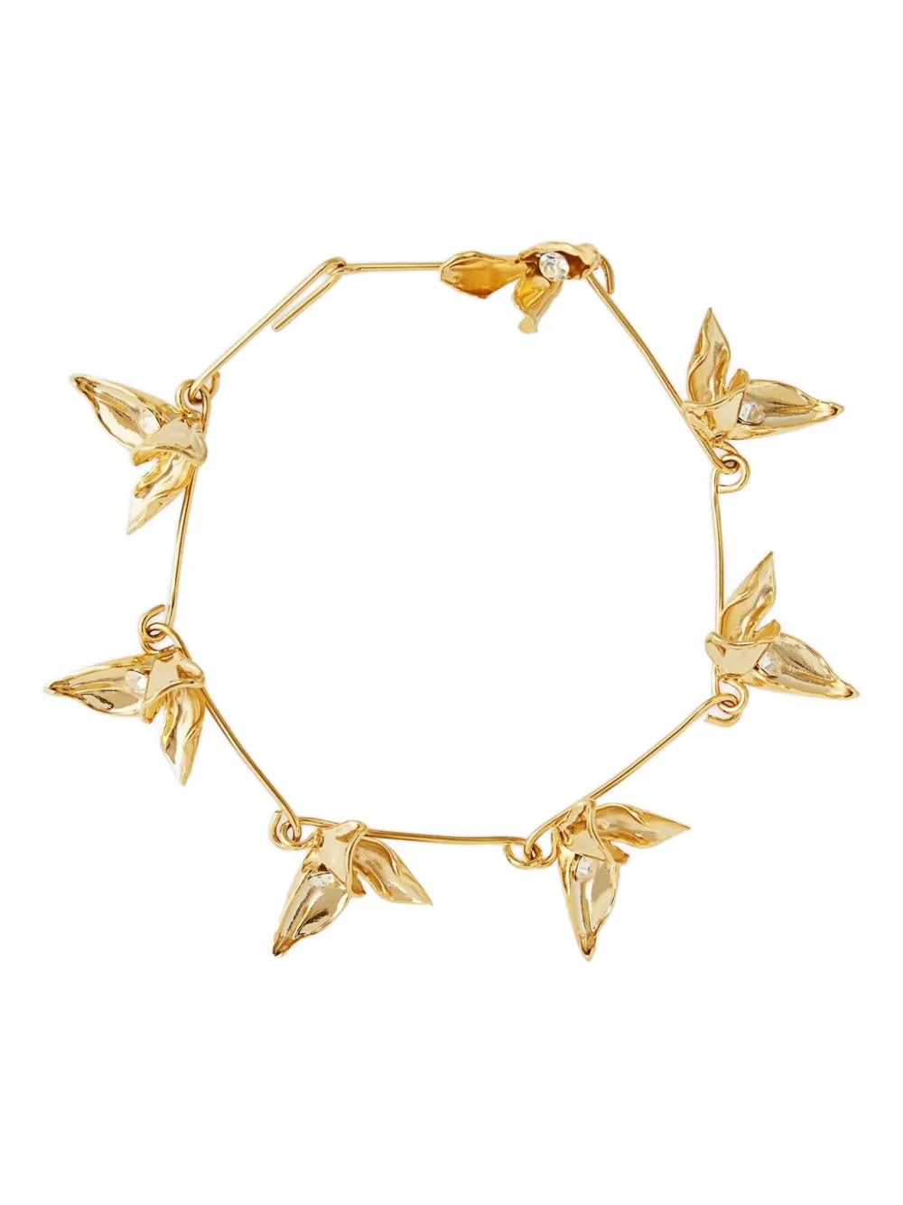 flower-embellished necklace