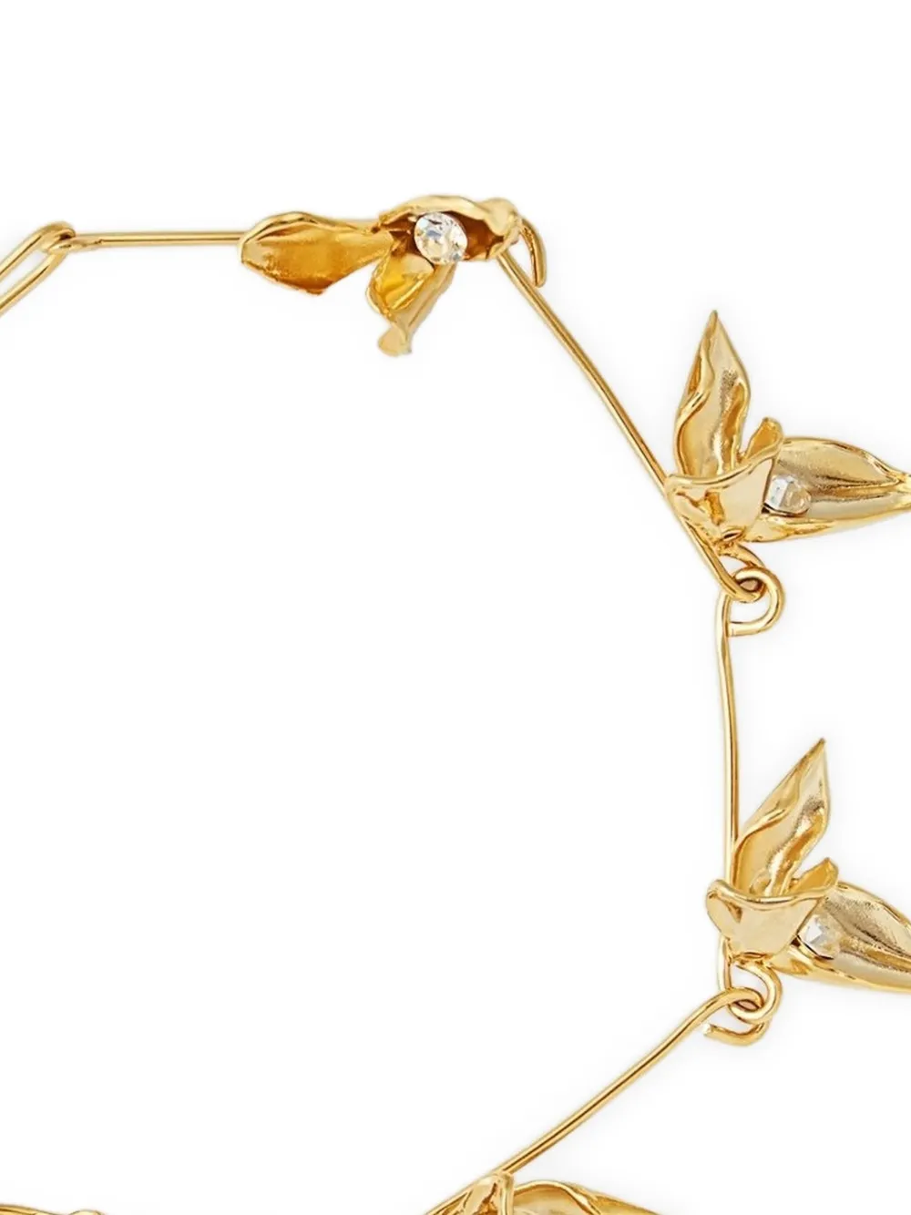 ERDEM Halsketting verfraaid met bloemen - Goud