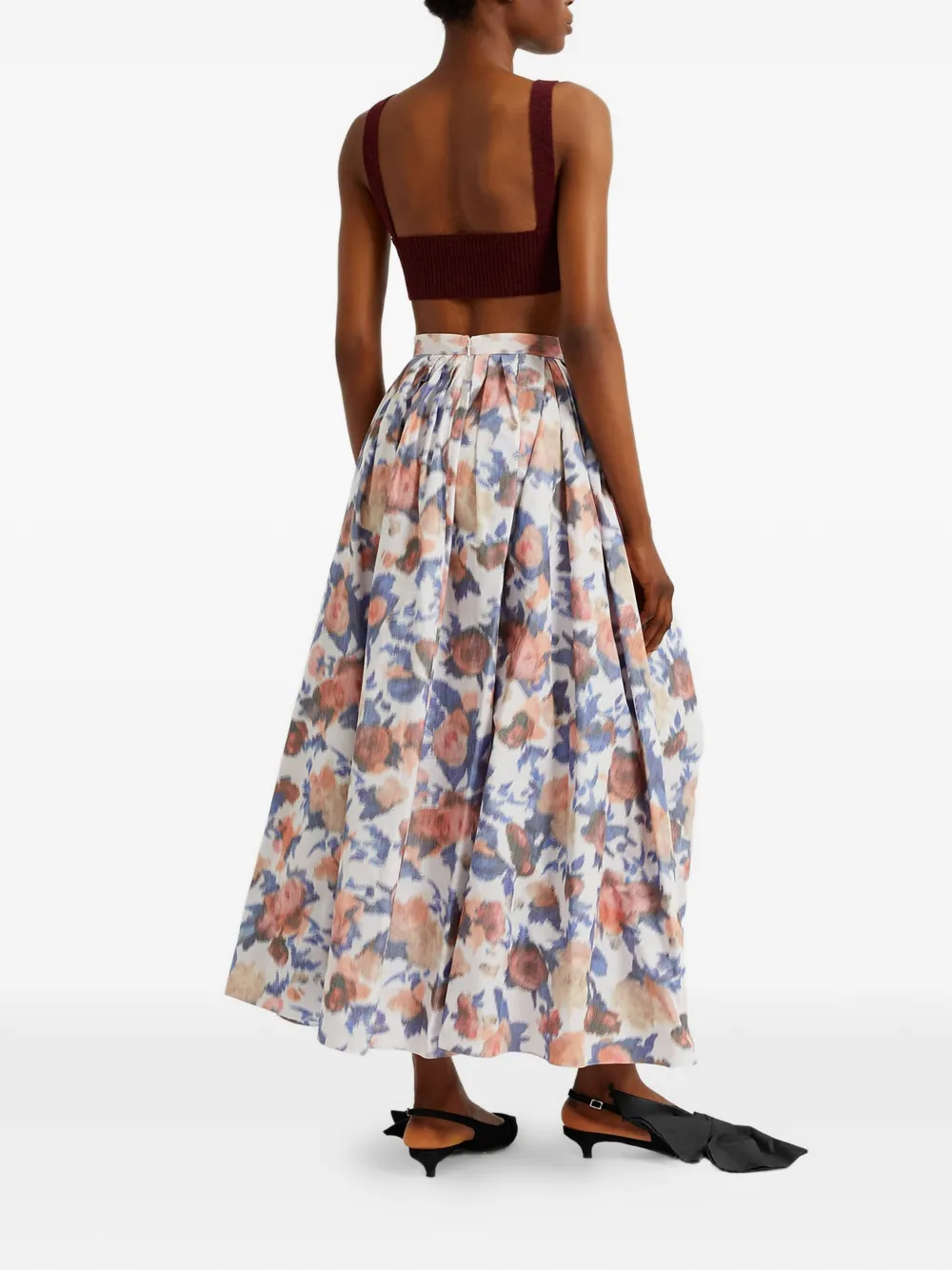 ERDEM Maxi-rok met bloemenprint Paars