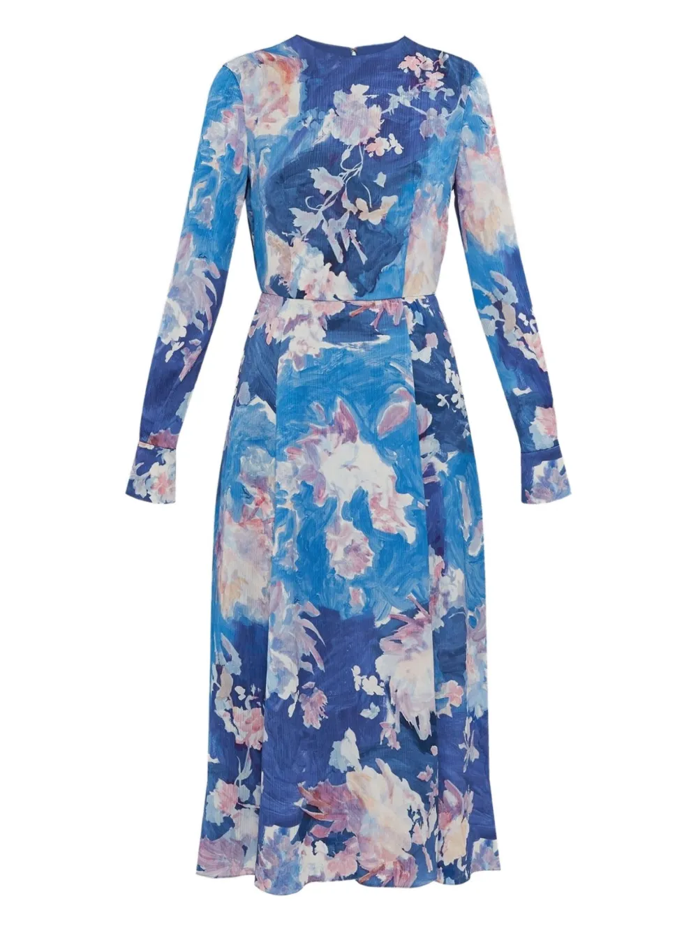 ERDEM Midi-jurk met bloemenprint Blauw