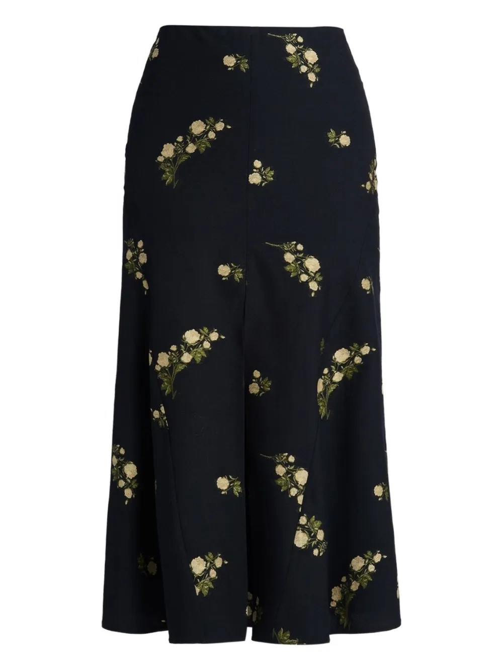 ERDEM floral midi skirt Blauw
