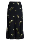 ERDEM floral midi skirt - Blue