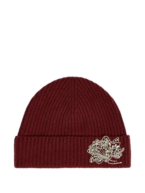 ERDEM crystal-embellished ribbed beanie