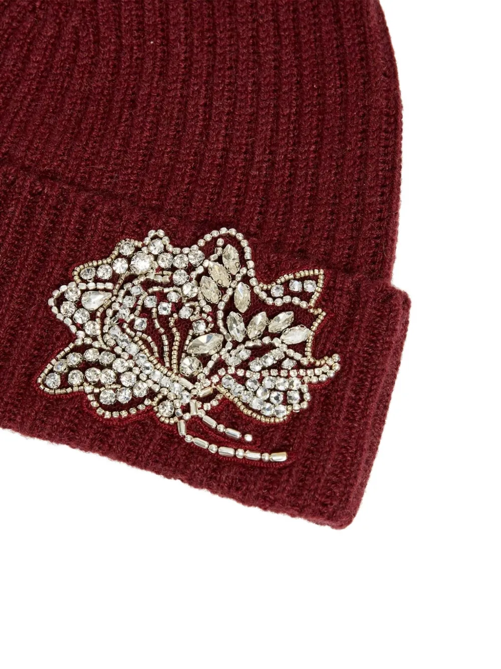 ERDEM crystal-embellished ribbed beanie | Image 2
