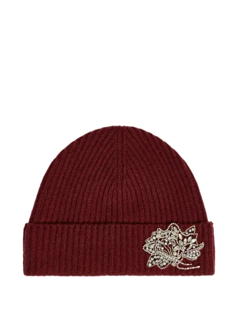 ERDEM crystal-embellished ribbed beanie