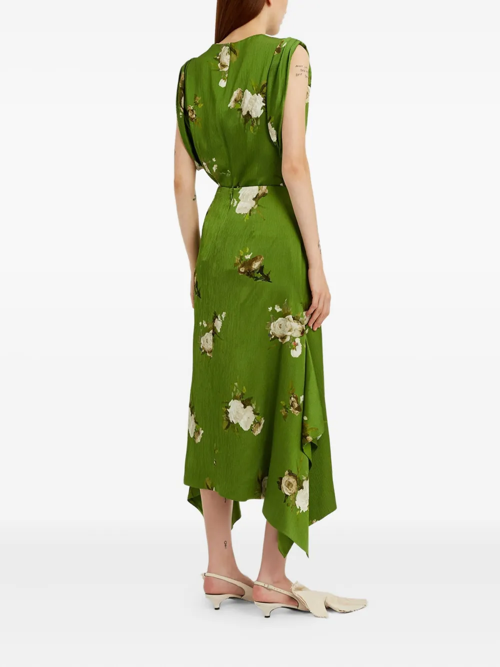 ERDEM Asymmetrische rok Groen