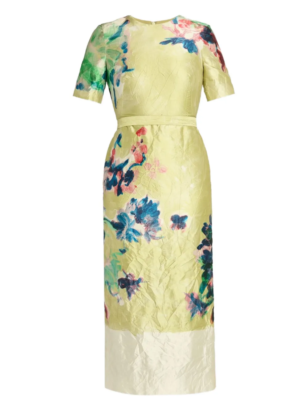 ERDEM floral-print short-sleeve midi dress