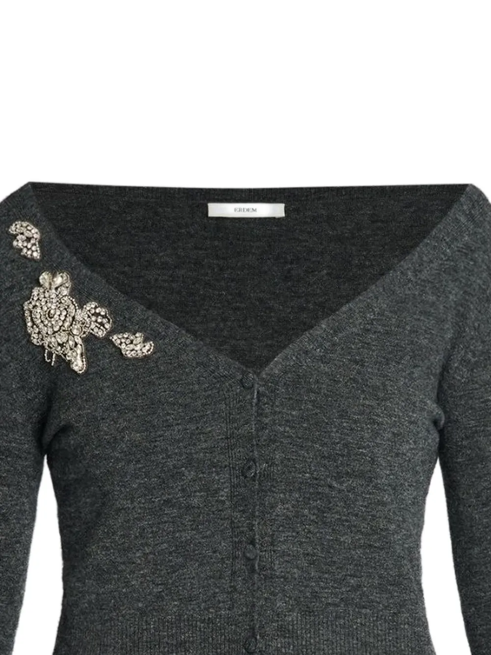 ERDEM Vest met V-hals Grijs