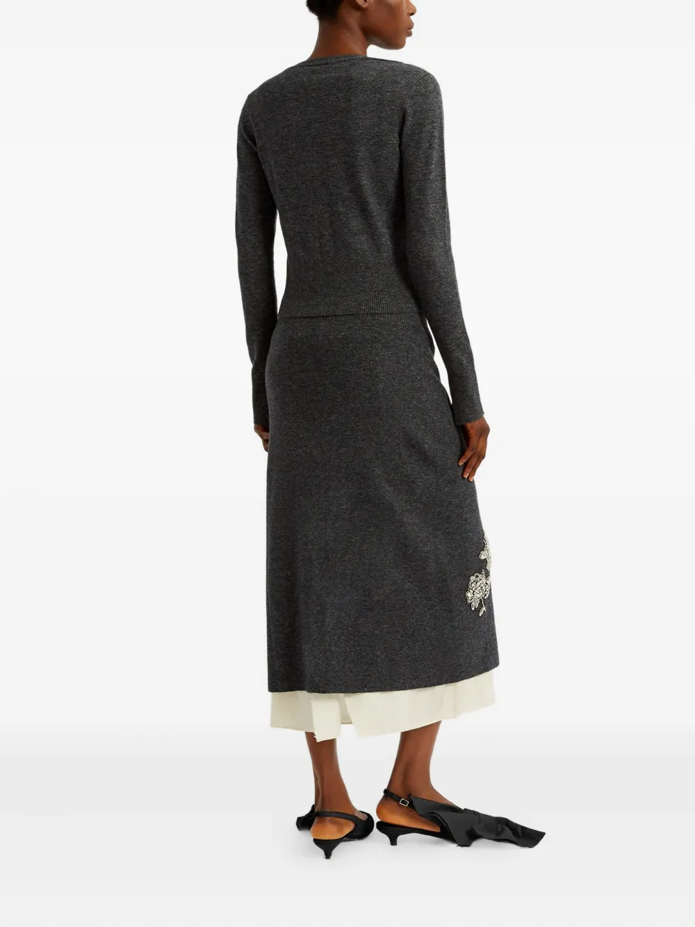 ERDEM Vest met V-hals Grijs