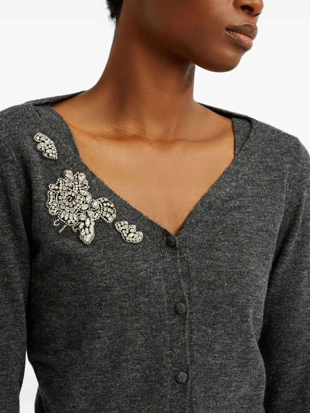 ERDEM Vest met V-hals Grijs