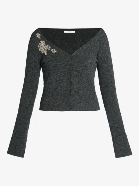 ERDEM cropped V-neck cardigan
