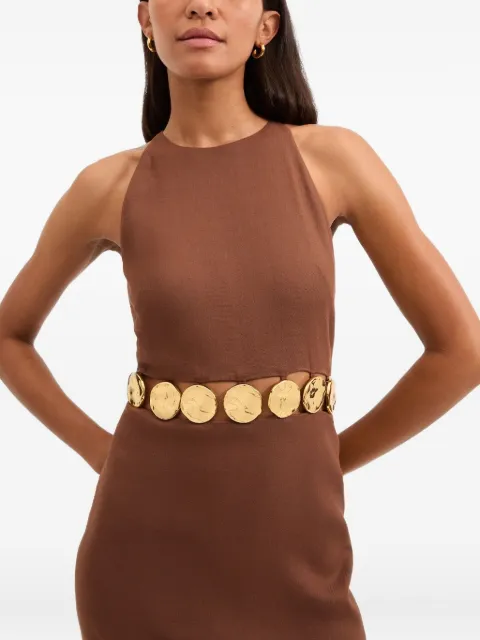 Veronica Beard Vestido midi Isla sem mangas