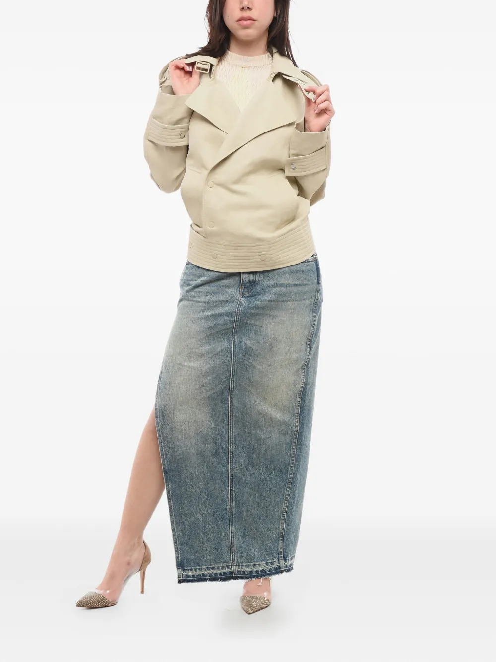 Burberry epaulettes jacket Beige