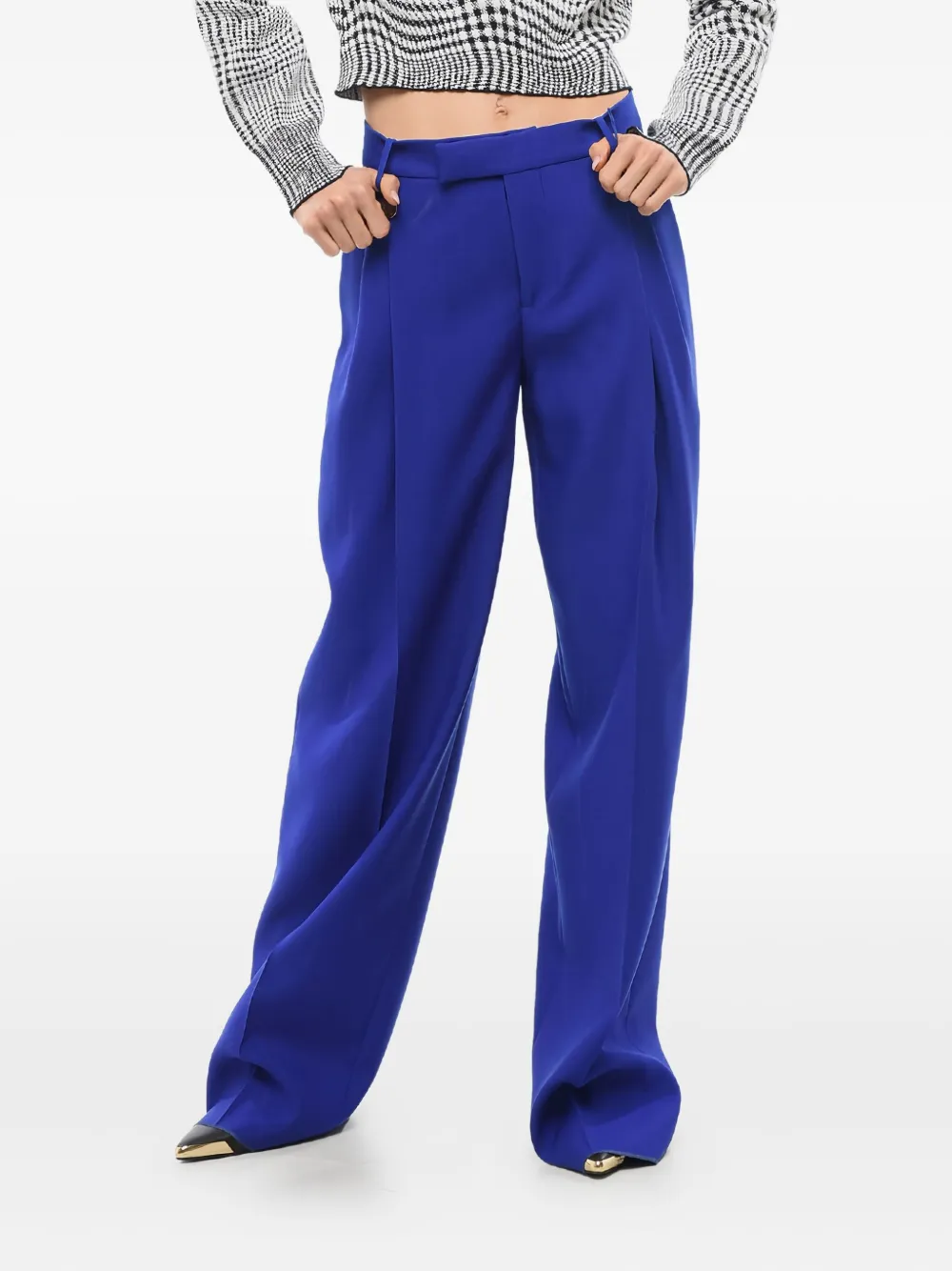 Burberry pleated trousers Blauw
