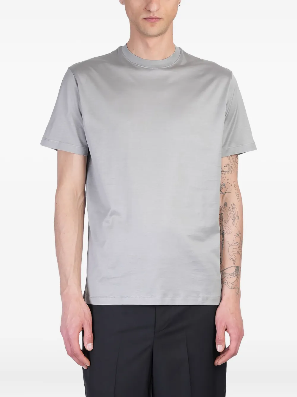 Tokyo James round-neck cotton T-shirt | Grey | Image 1