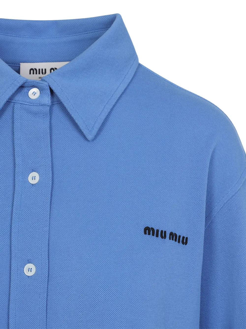 Miu Blouse met geborduurd logo Blauw