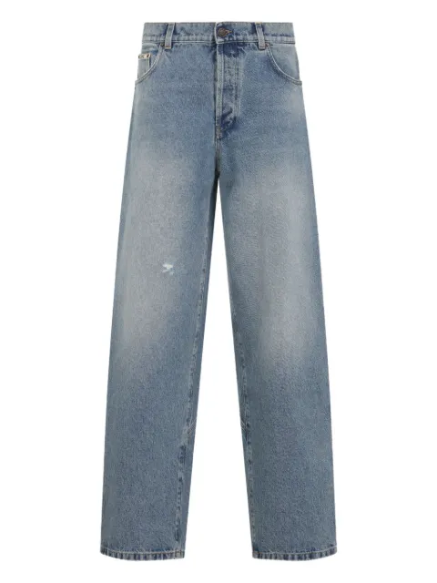 Moschino distressed straight-leg jeans