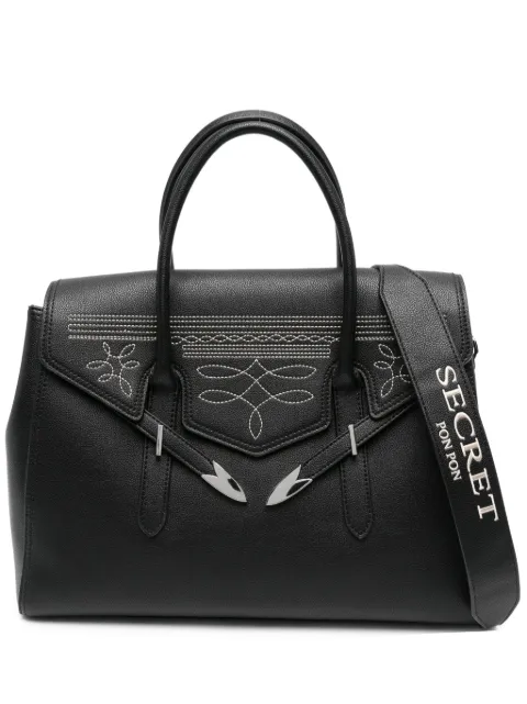 Secret Pon Pon large Yalis Rodeo embroidered tote bag