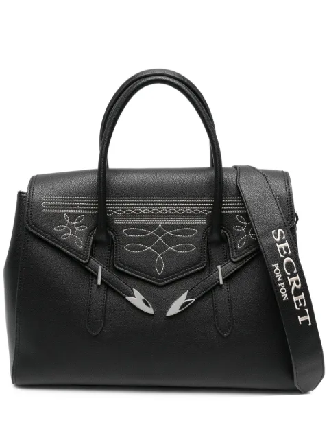 Secret Pon Pon large Yalis Rodeo embroidered tote bag