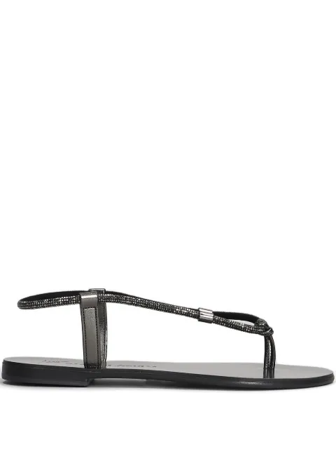 Nicolas Lainas crystal-embellished thong sandals
