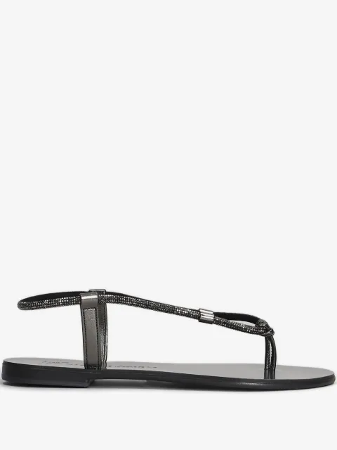 Nicolas Lainas crystal-embellished thong sandals