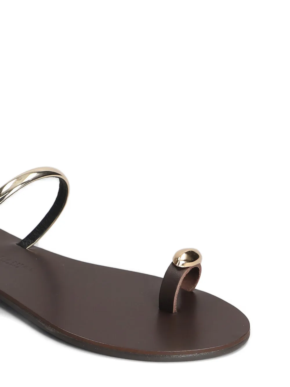 Nicolas Lainas Sandalen met teenring Bruin