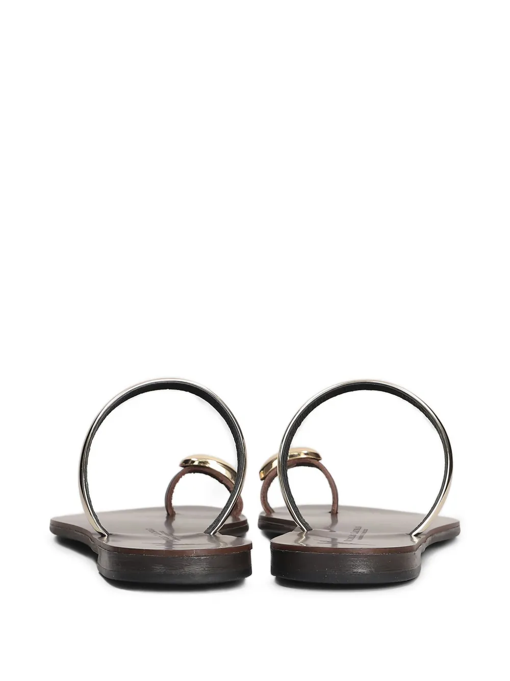 Nicolas Lainas Sandalen met teenring Bruin