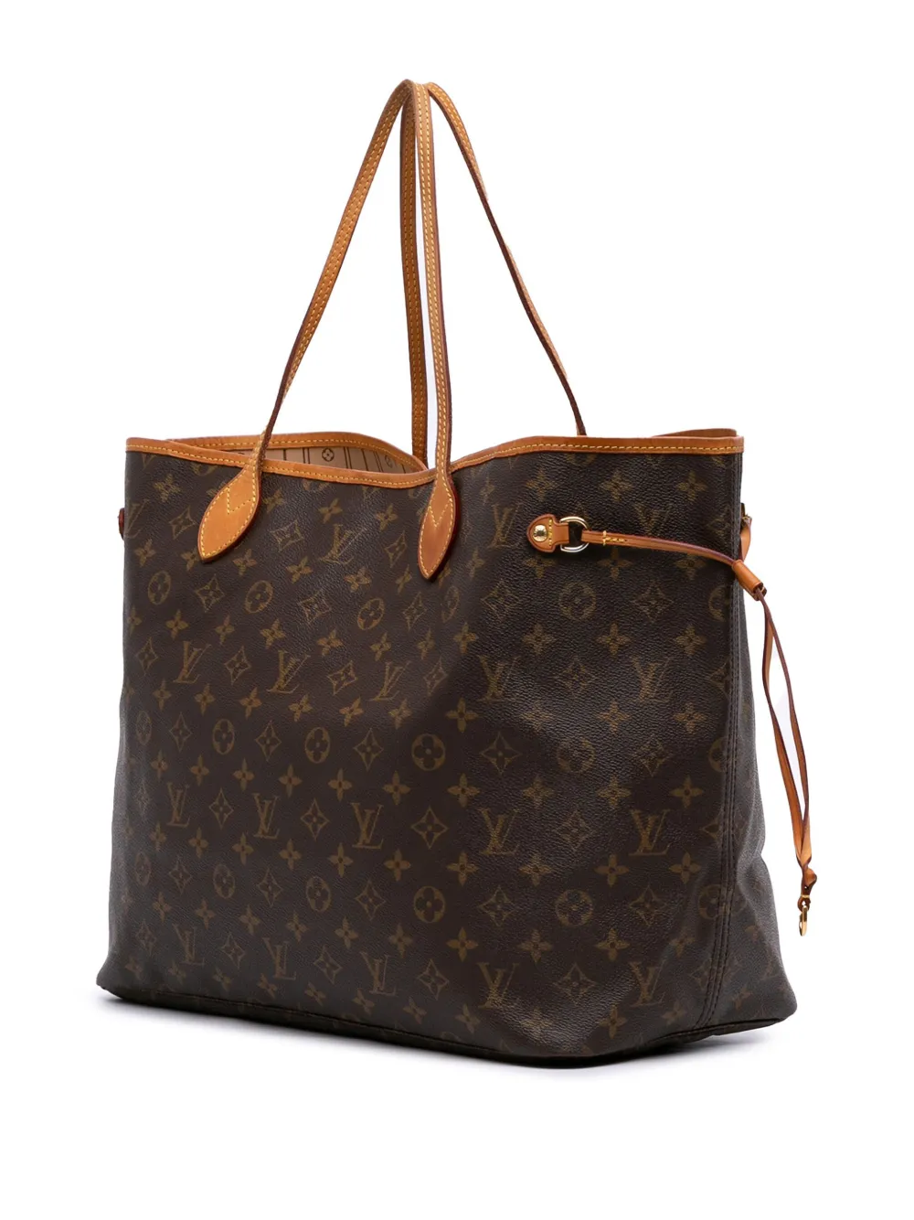 Pre-owned Louis Vuitton 2009 Monogram Neverfull Gm Tote Bag In Brown