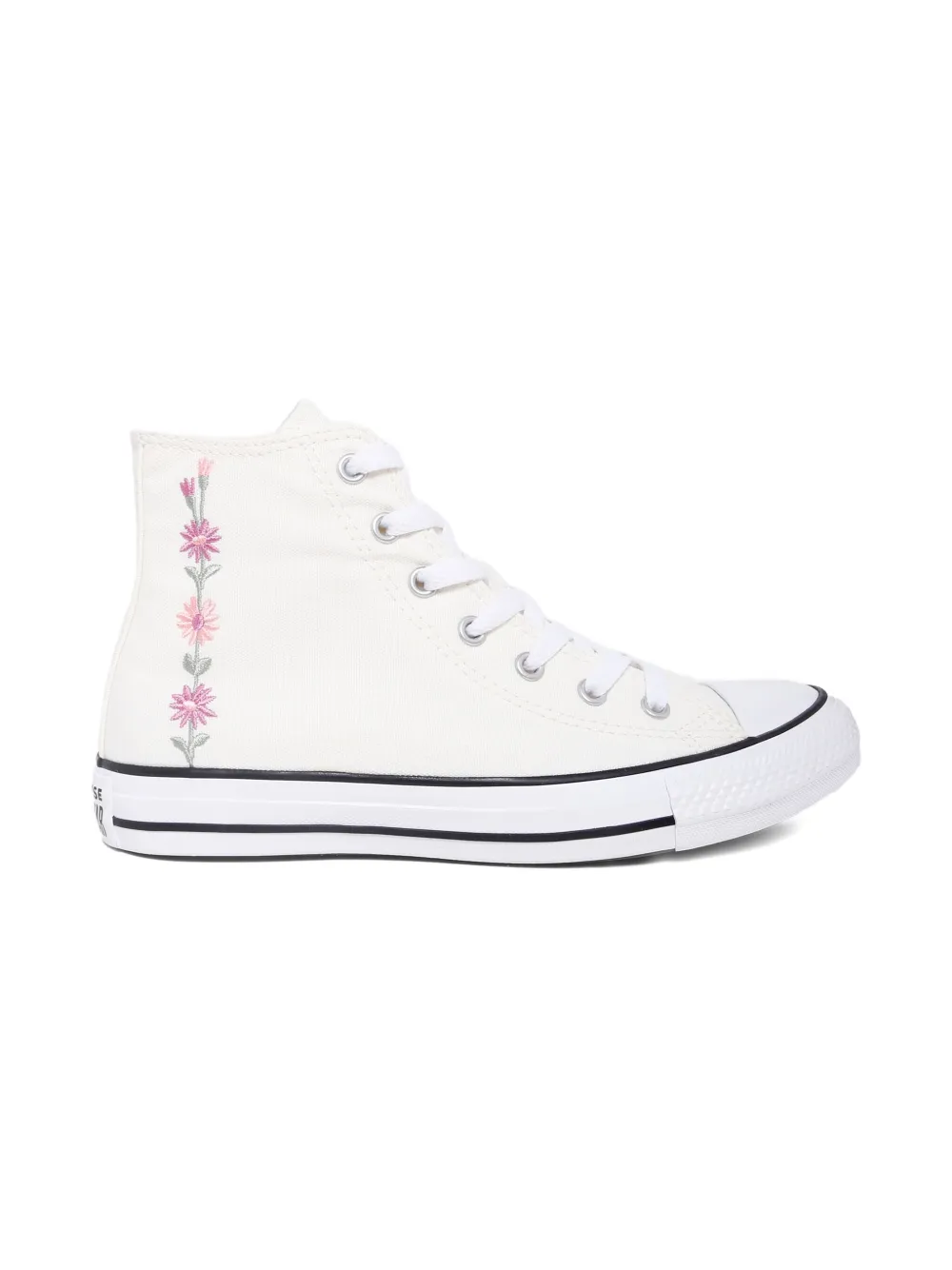 Converse Kids Chuck Taylor All Stars floral-embroidered high-top sneakers Wit