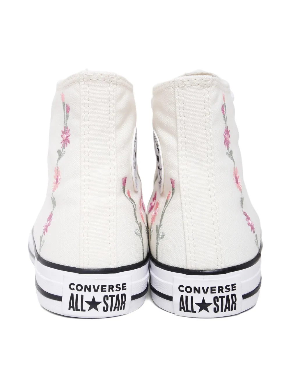 Converse Kids Chuck Taylor All Stars floral-embroidered high-top sneakers Wit