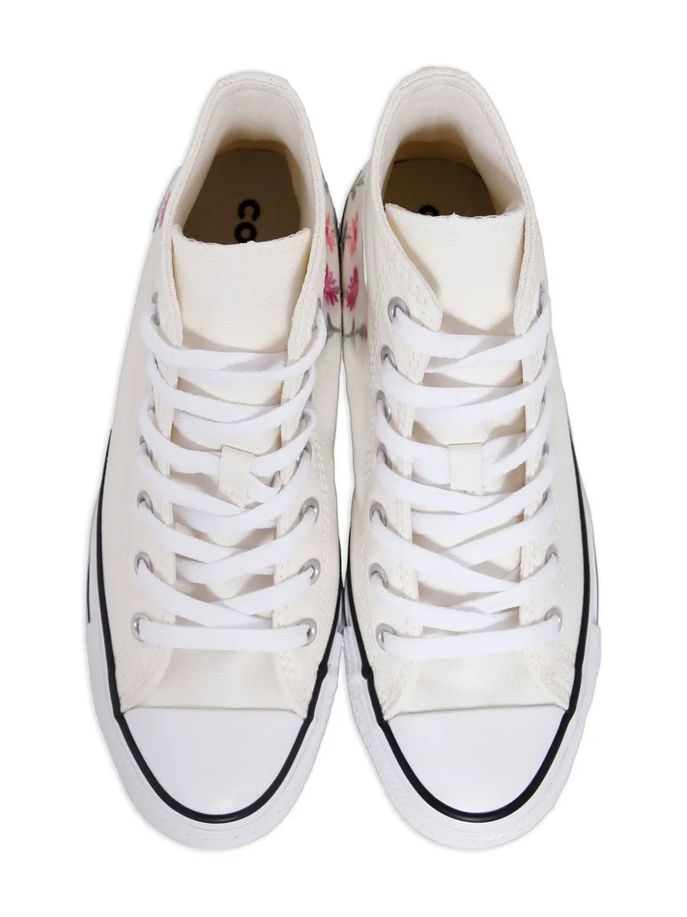 Converse Kids Chuck Taylor All Stars floral-embroidered high-top sneakers Wit