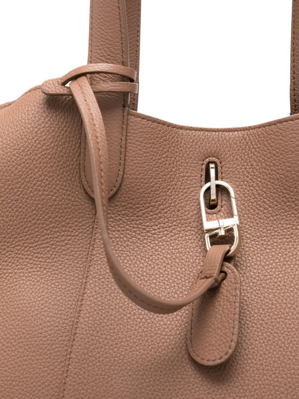 Giorgio Armani Leren shopper Bruin