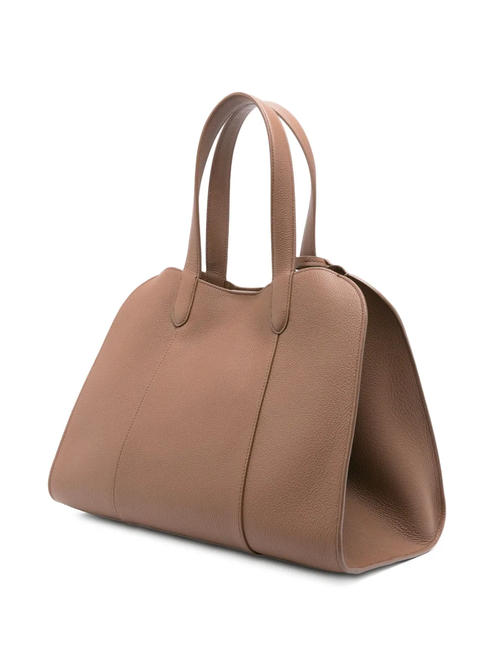 Giorgio Armani Leren shopper Bruin